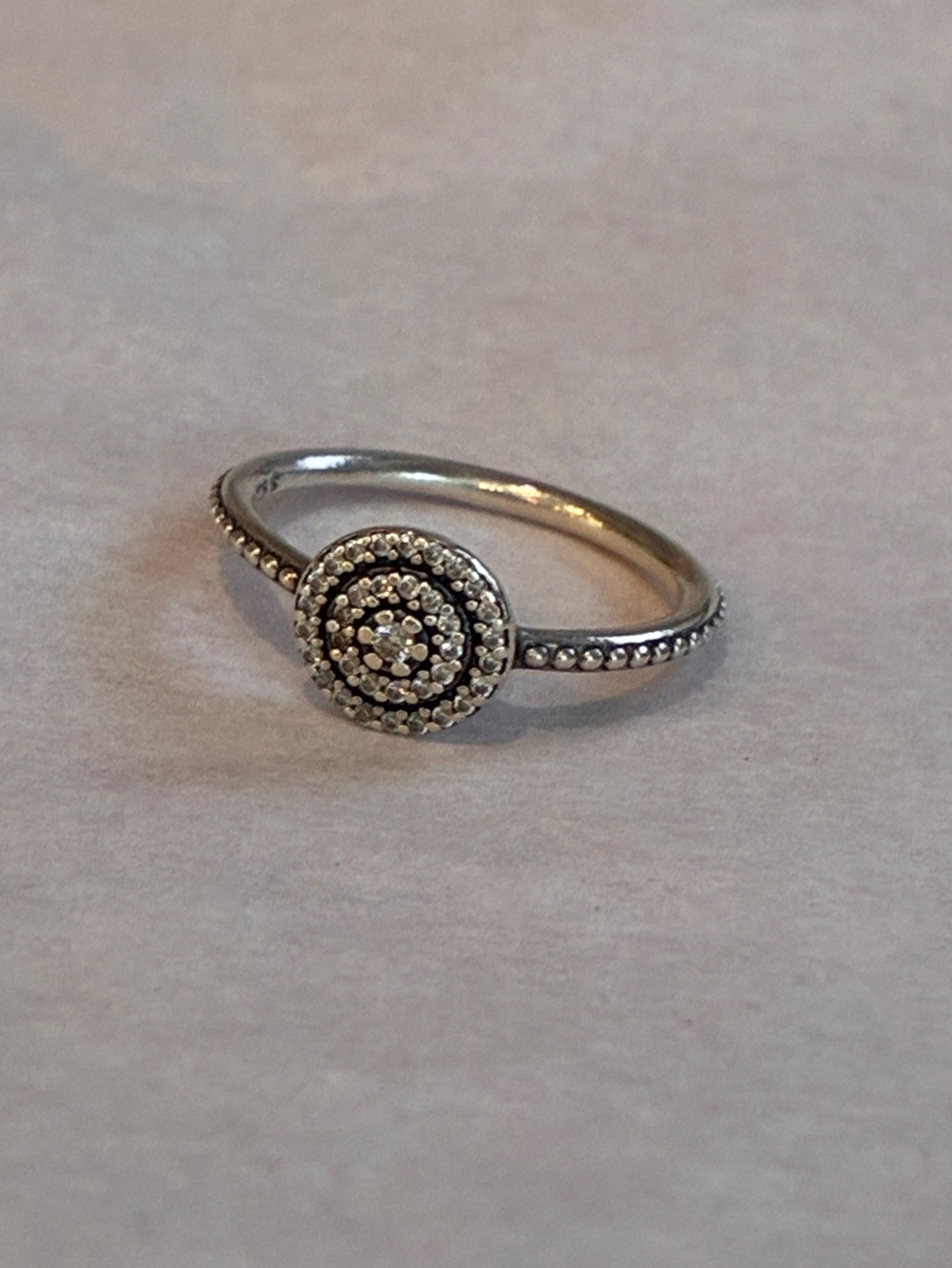 PANDORA Radiant Elegance Ring 925 ALE Ladies Size 4.5 Sterling 48 Excellent Cond
